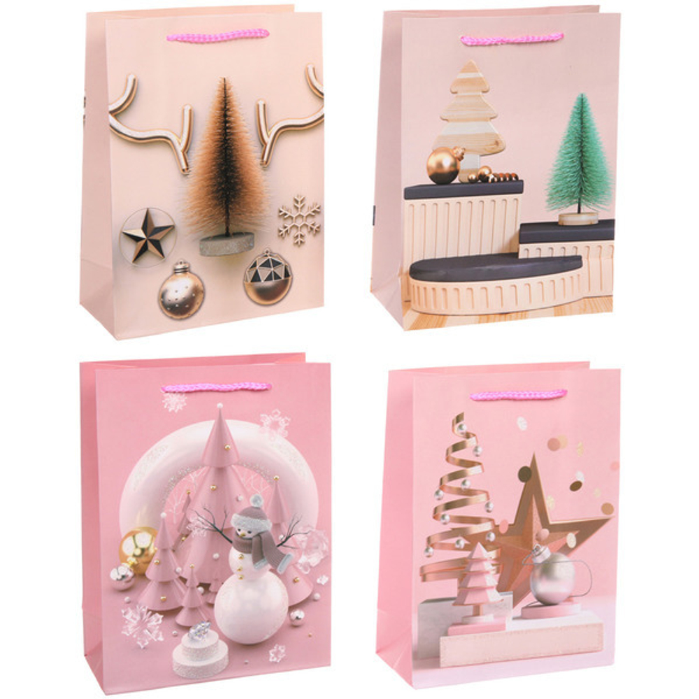 Пакет подарочный «Стильная зима» 18*24*8,5 см