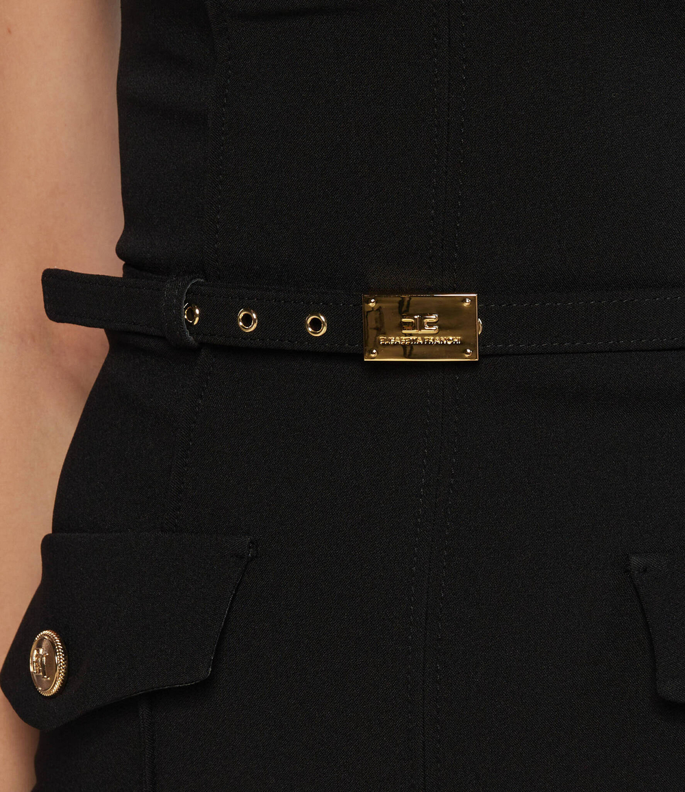 Платье с ремешком Elisabetta Franchi - черный(AB44836E2)