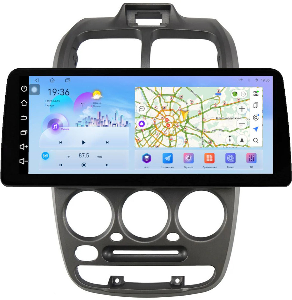 Магнитола для Hyundai Accent 2000-2011 - FarCar монитор 12.3" 2K QLED на Android 14, TS10, CarPlay, 4G SIM-слот