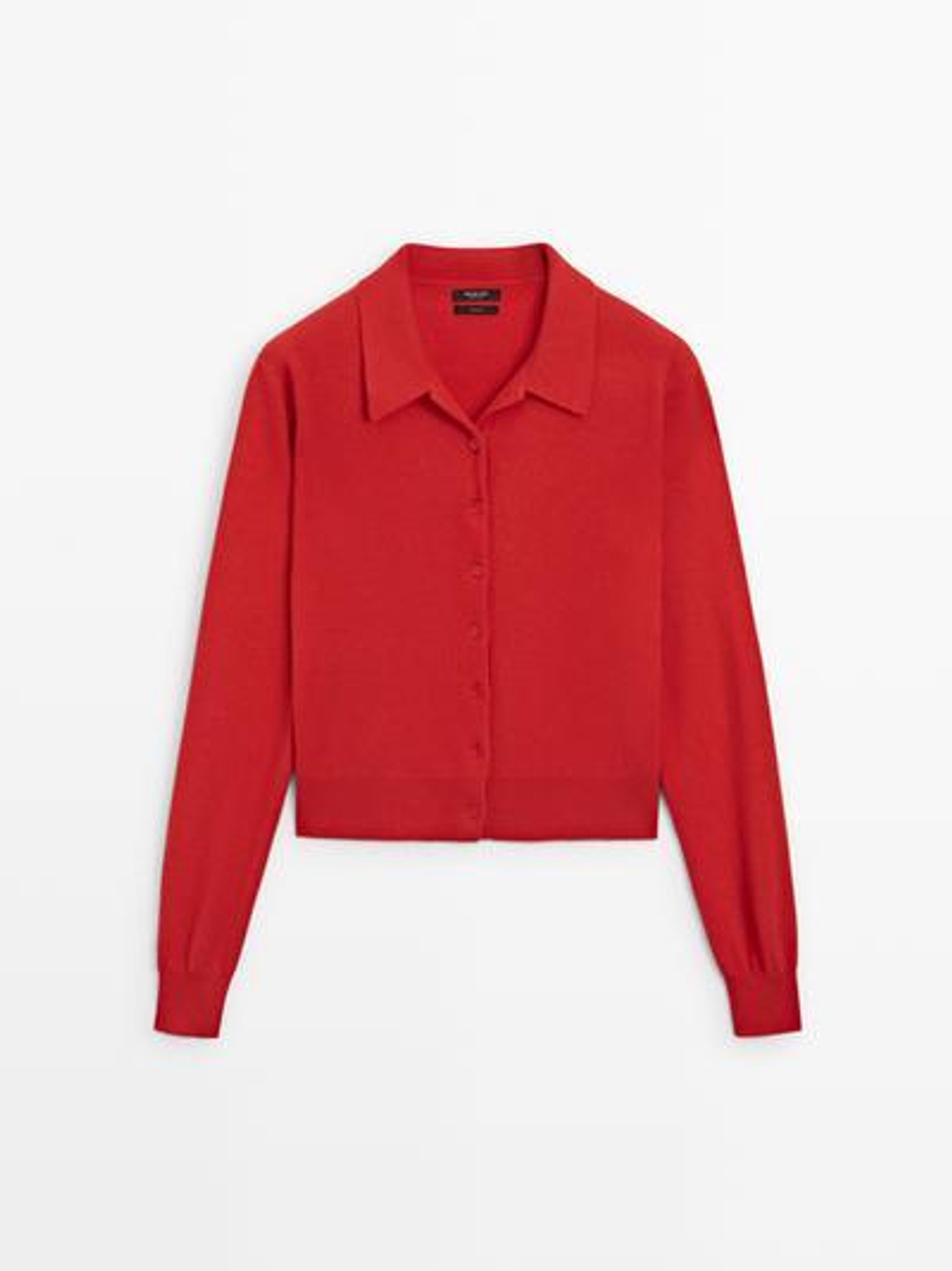 Massimo Dutti Кардиган из 100% шерсти, красный