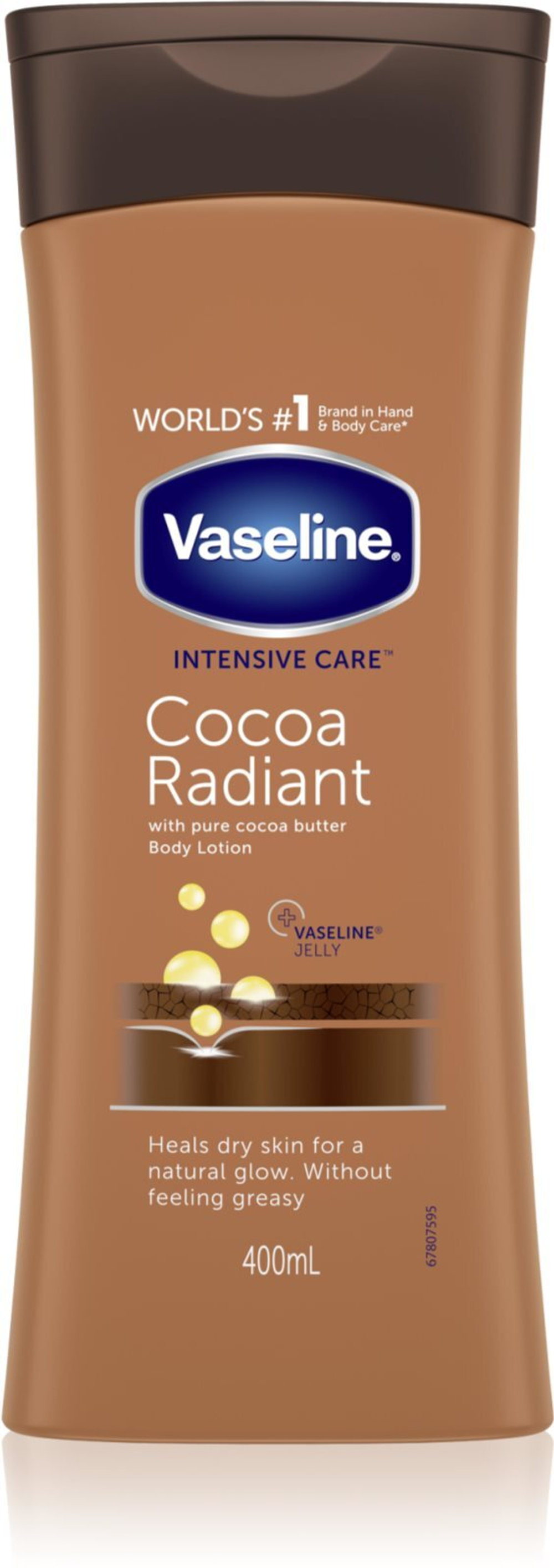 Vaseline Cocoa - увлажняющее молочко для тела с маслом какао /   400  ml  / GTIN 8712561483162