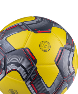 Мяч футбольный Grand №5, желтый/серый/красный