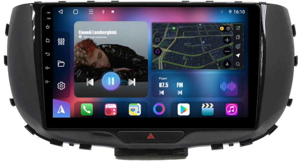 Магнитола для KIA Soul 3 2019+ - FarCar 1214M монитор 9" QLED на Android 13, 8 ядер (TS18), CarPlay, 4G SIM-слот