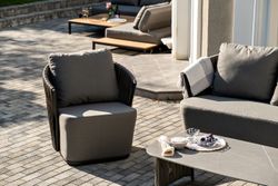 "Флоренция" лаунж-зона из искусственного ротанга, цвет графит