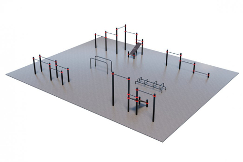 Проект Районная площадка для Воркаут и ГТО 3-5 (12 x 15 м)