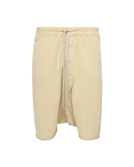 RICK OWENS DRKSHDW ШОРТЫ БЕЖЕВЫЕ HOLLYWOOD DRAWSTRING PODS