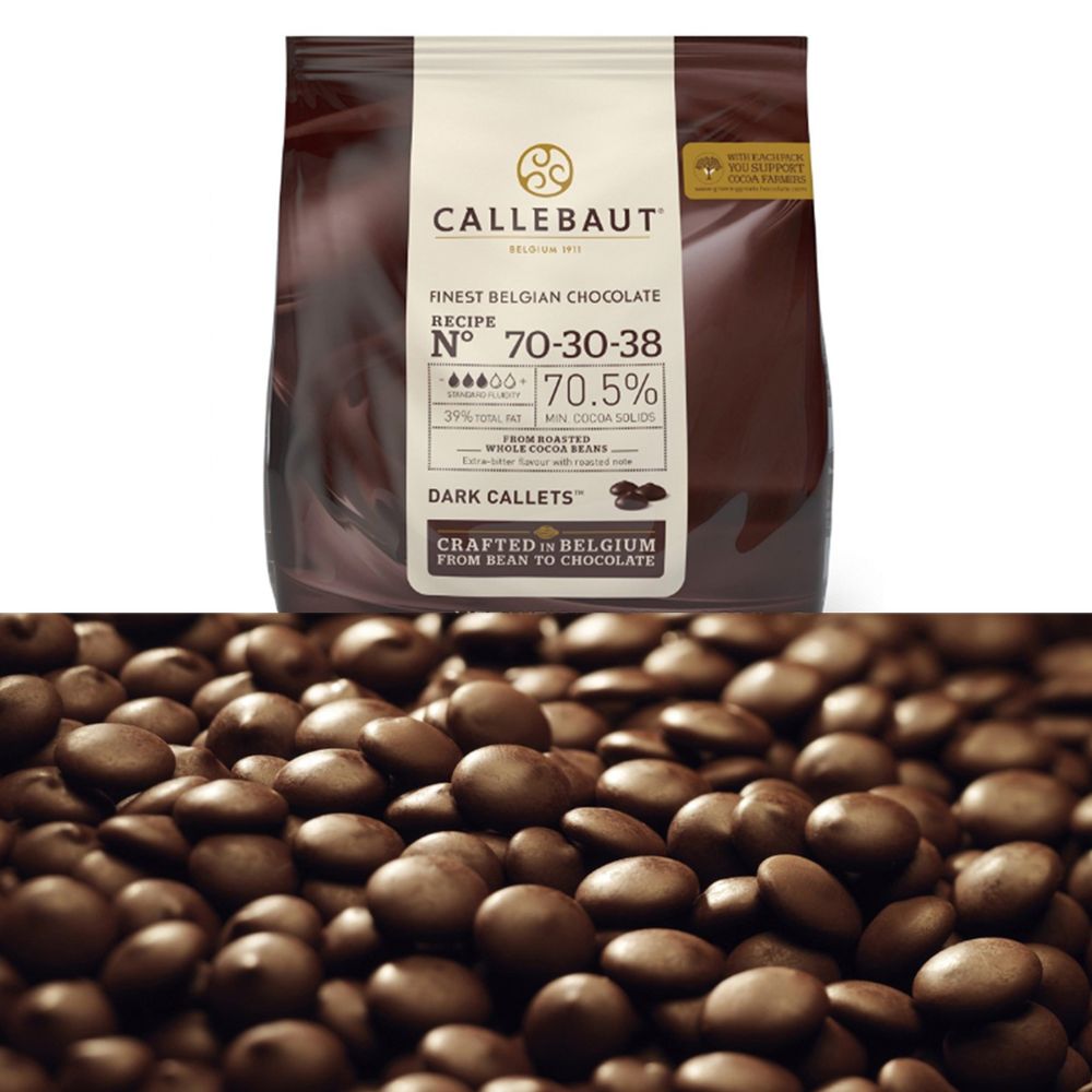 Шоколад горький Сallebaut strong 70.5% в каллетах,100г