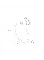 Полотенцедержатель кольцо Fixsen Alfa, античная латунь (GR-9511)