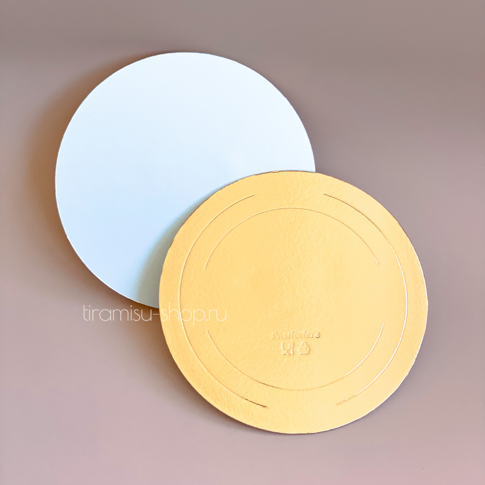 УЦЕНКА Подложка золото/жемчуг, 26 см, усиленная 3,2 мм