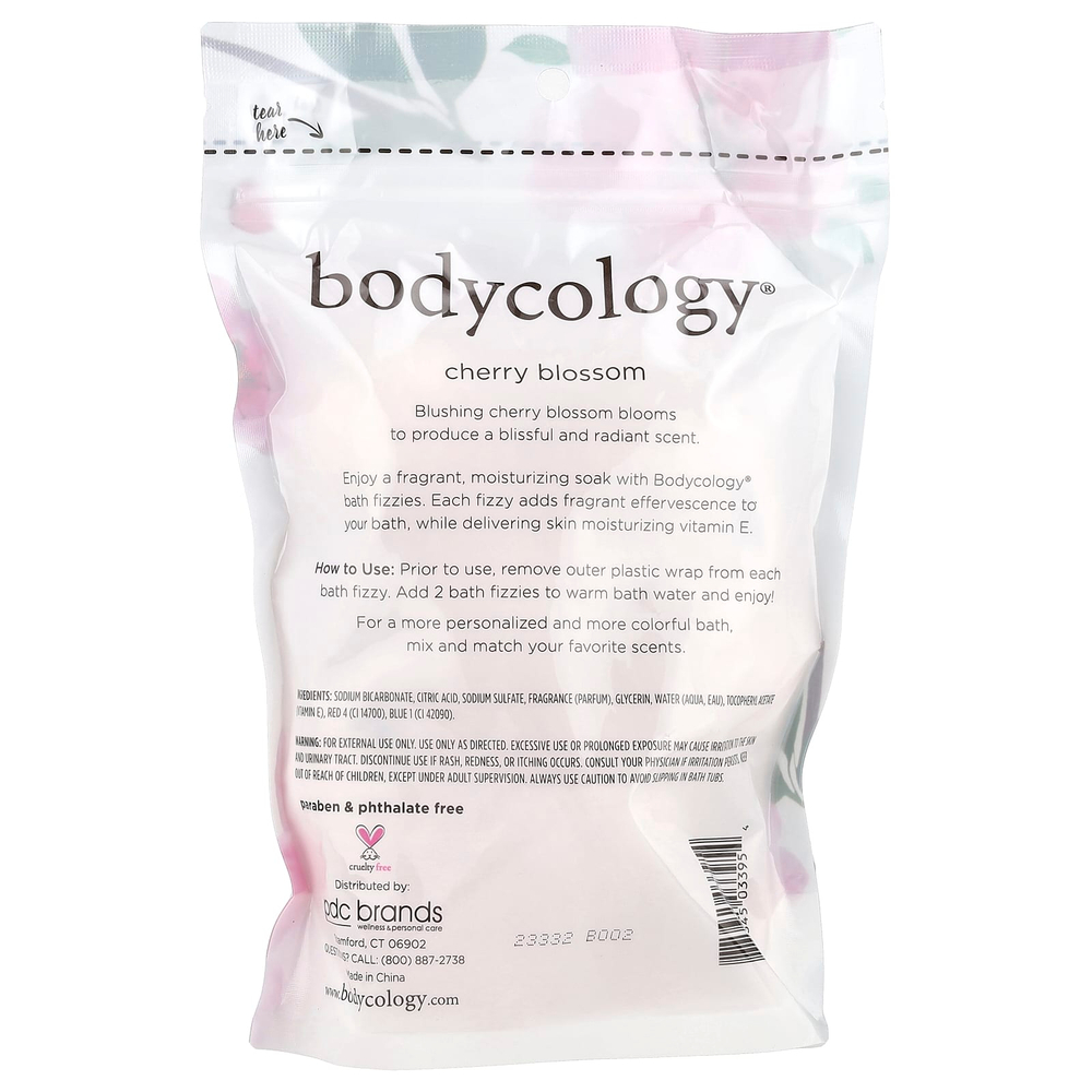Bodycology, Bath Fizzies, вишневый цвет, 8 шт., 60 г (2,1 унции)