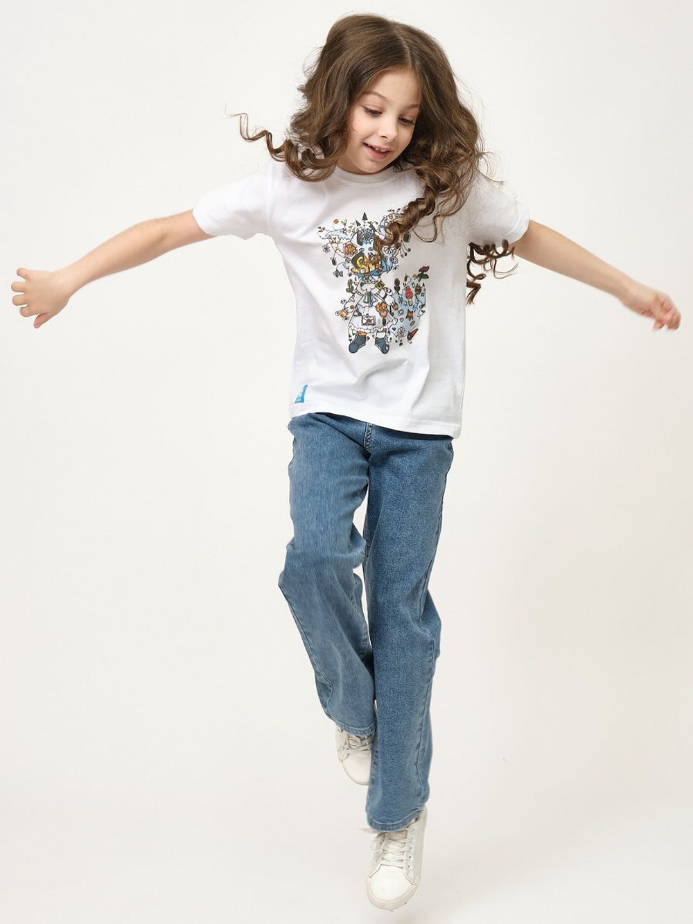 Детская футболка с принтом Silver (Размер: 152-158) (Цвет: белый)