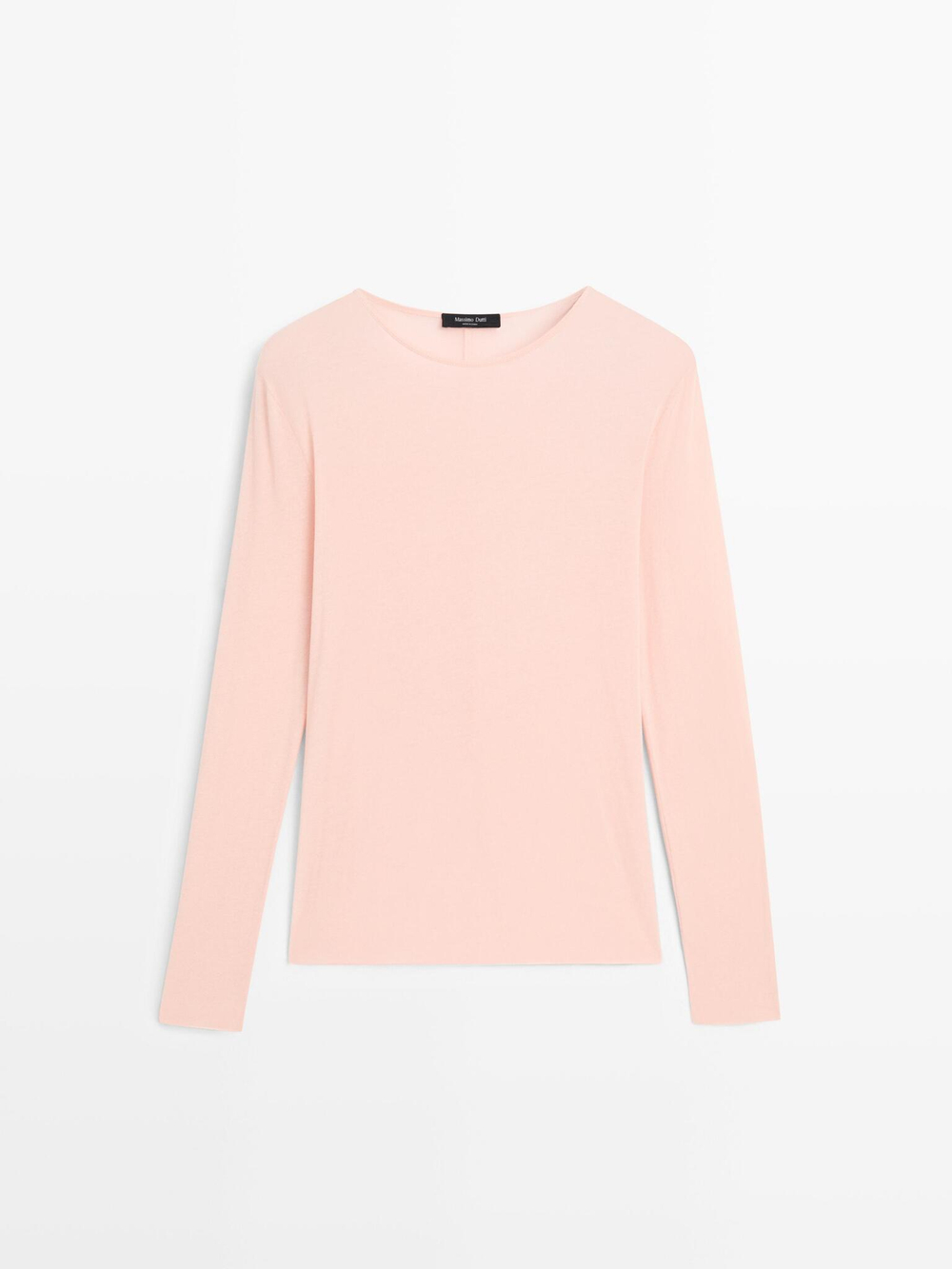 Massimo Dutti Легкая футболка с длинным рукавом, розовый