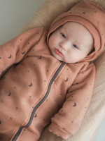 Утеплённый комбинезон с капюшоном Mjölk Camel Moons, с закрытой ножкой