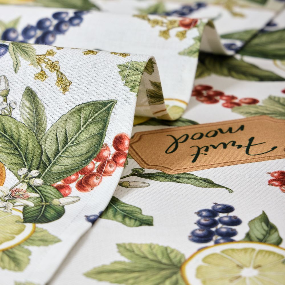 НАБОР ПОЛОТЕНЕЦ ИЗ 2-Х ШТ "FRUIT BASKET",40Х70СМ 100% ХЛОПОК,БЕЛЫЙ,ТВИЛ