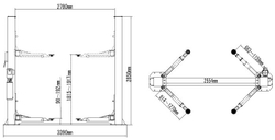 A235M Двухстоечный электрогидравлический подъемник 3.5 т. (СНЯТ С ПРОИЗВОДСТВА, ЗАМЕНА - А240XM)