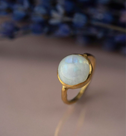 E.Tolstaya Кольцо с лунным камнем, позолота