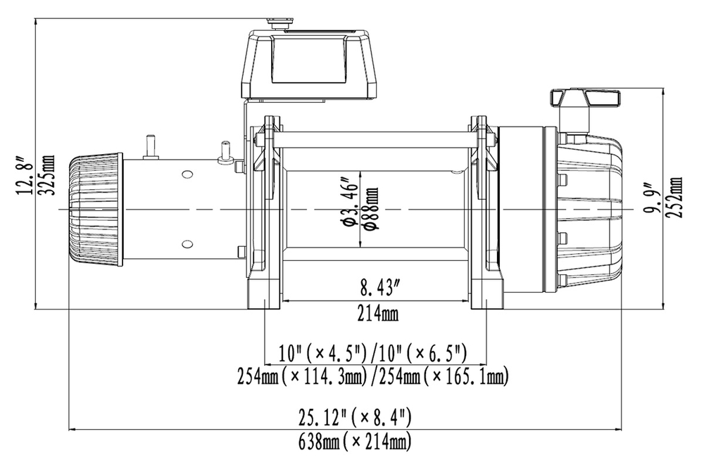 Лебёдка автомобильная электрическая 12V Runva 18000 lbs влагозащищенная, стальной трос