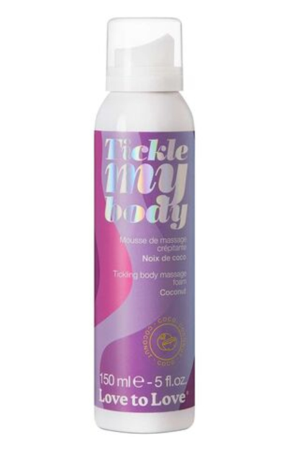 Массажная хрустящая пенка Tickle My Body Coconut с ароматом кокоса - 150 мл.
