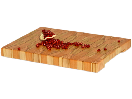 Торцевая разделочная доска 34x24x3 см. лиственница, арт. 078