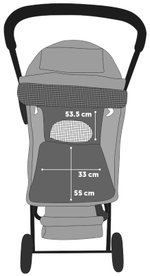 Коляска для животных Flamingo BUGGY ANDA, 46x81,5x98 см, черный