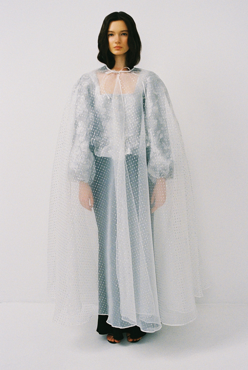 Silver crystal cape