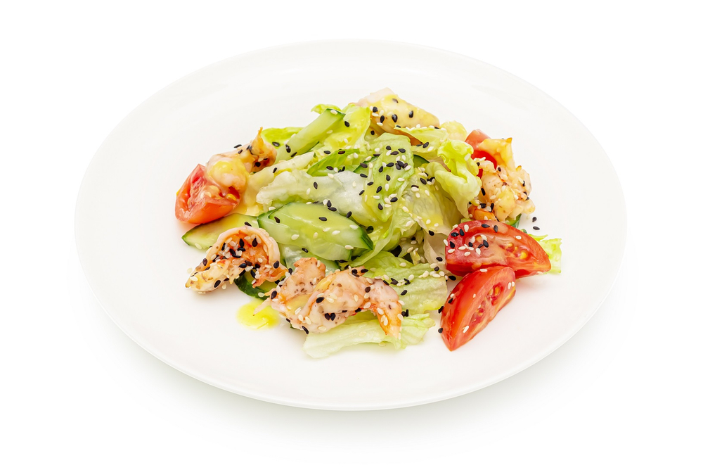 Салат с креветками и томатами 180 гр