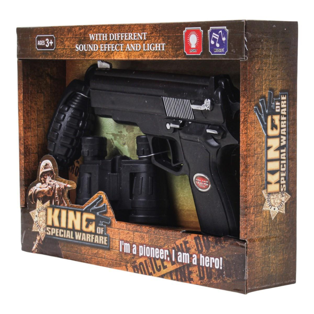 Пистолет на батарейках, коробка 8601-13