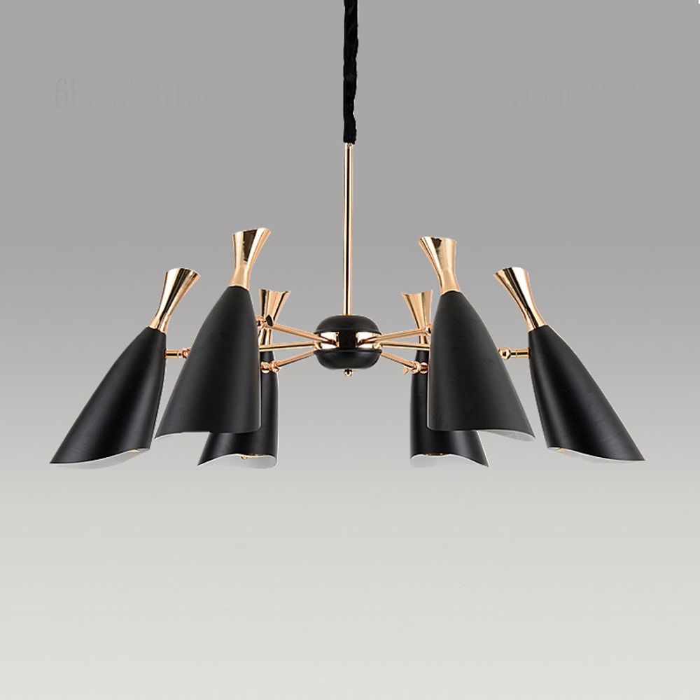 Люстра Duke 6 black/gold