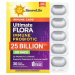 Renew Life, Ulitimate Flora™, пробиотик для ухода за иммунитетом, 30 веганских капсул