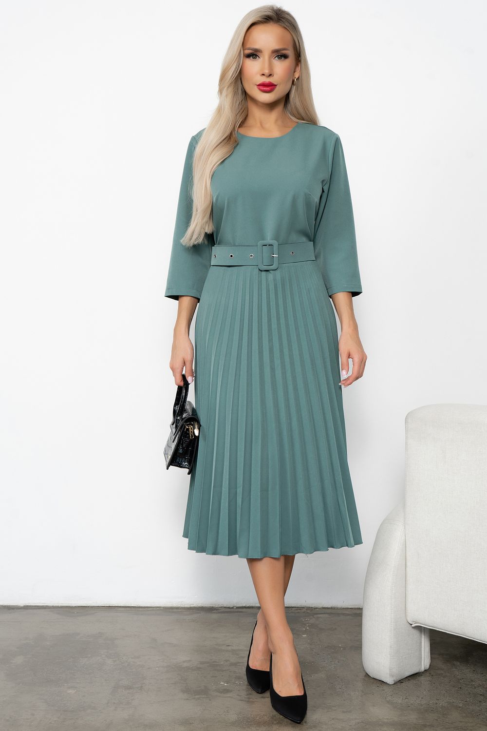 Платья Агния (фисташковый)-46р-р Р11-1220 Nikol