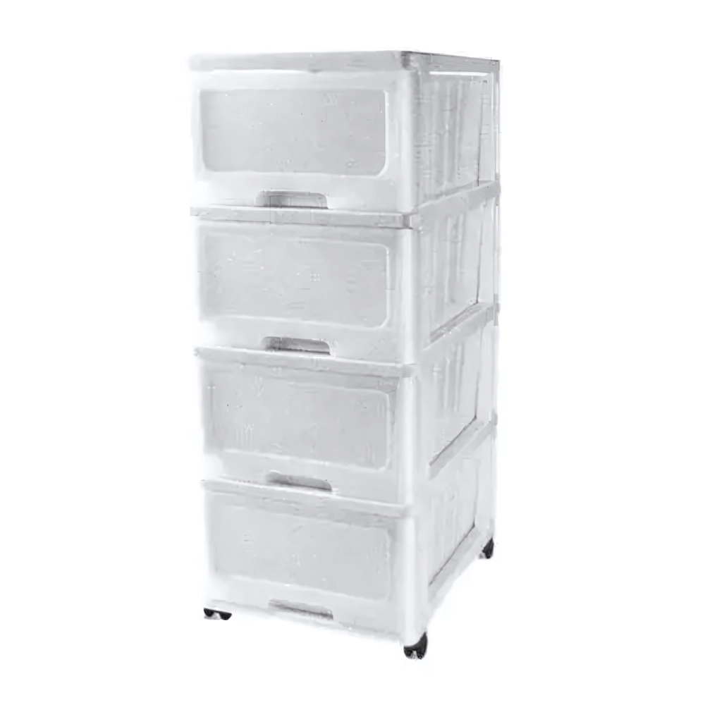 Комод 4-х секционный КЛИЕР белый (40*50cm)