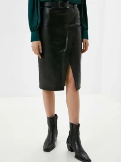 Юбка кожаная