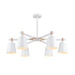 8097/6C MODERNI LN25 269 белый/белый металл, дерево/металл Люстра потолочная Е27 6*60W 220V ROSALINA