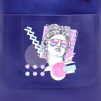 Сумка-шоппер "Абстракция" на молнии, кожзам. 34.5х31 см (Проф-Пресс)