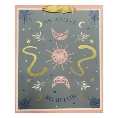 Пакет подар.с мат.лам.и золотис.тисн.26*32*10см(L) Золотистые змеи, 210г