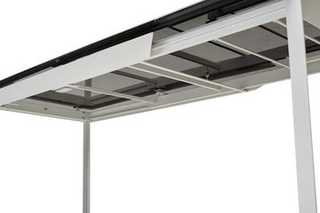 Стол CREMONA 140 HIGH GLOSS STATUARIO Белый мрамор глянцевый, керамика/ белый каркас