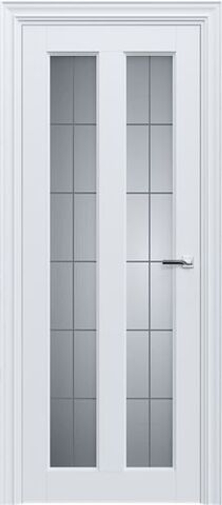 Межкомнатная дверь Status (Статус) 612 Сатинато белое (алмазная гравировка) Белый лед