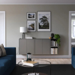 Настенная откидная консоль - EKET IKEA/ЭКЕТ ИКЕА, 175x35x70 серый