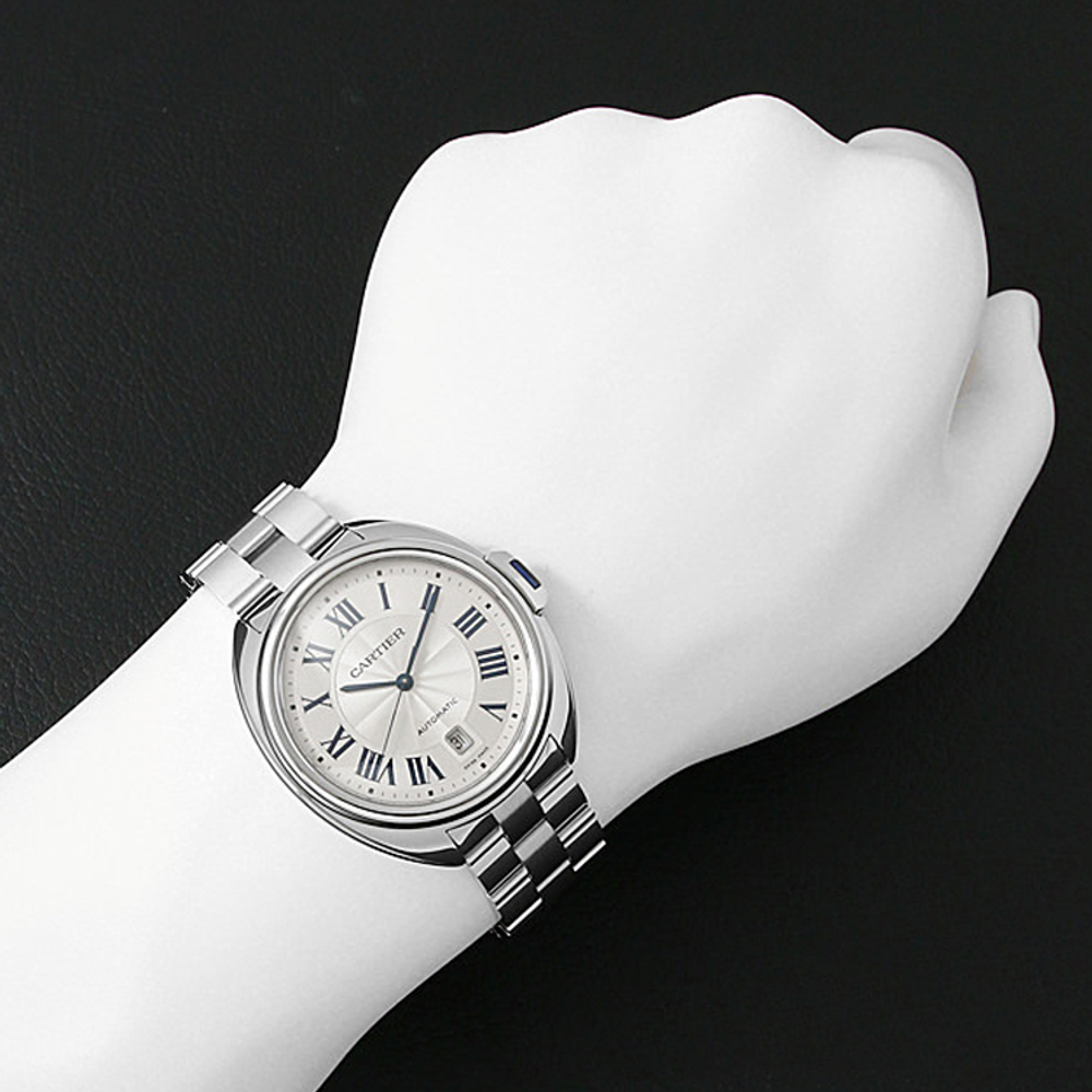 CARTIER Key Collection Automatic Mechanical Movement Men"s Watches Watch 40mm White Dial Stainless Steel Case