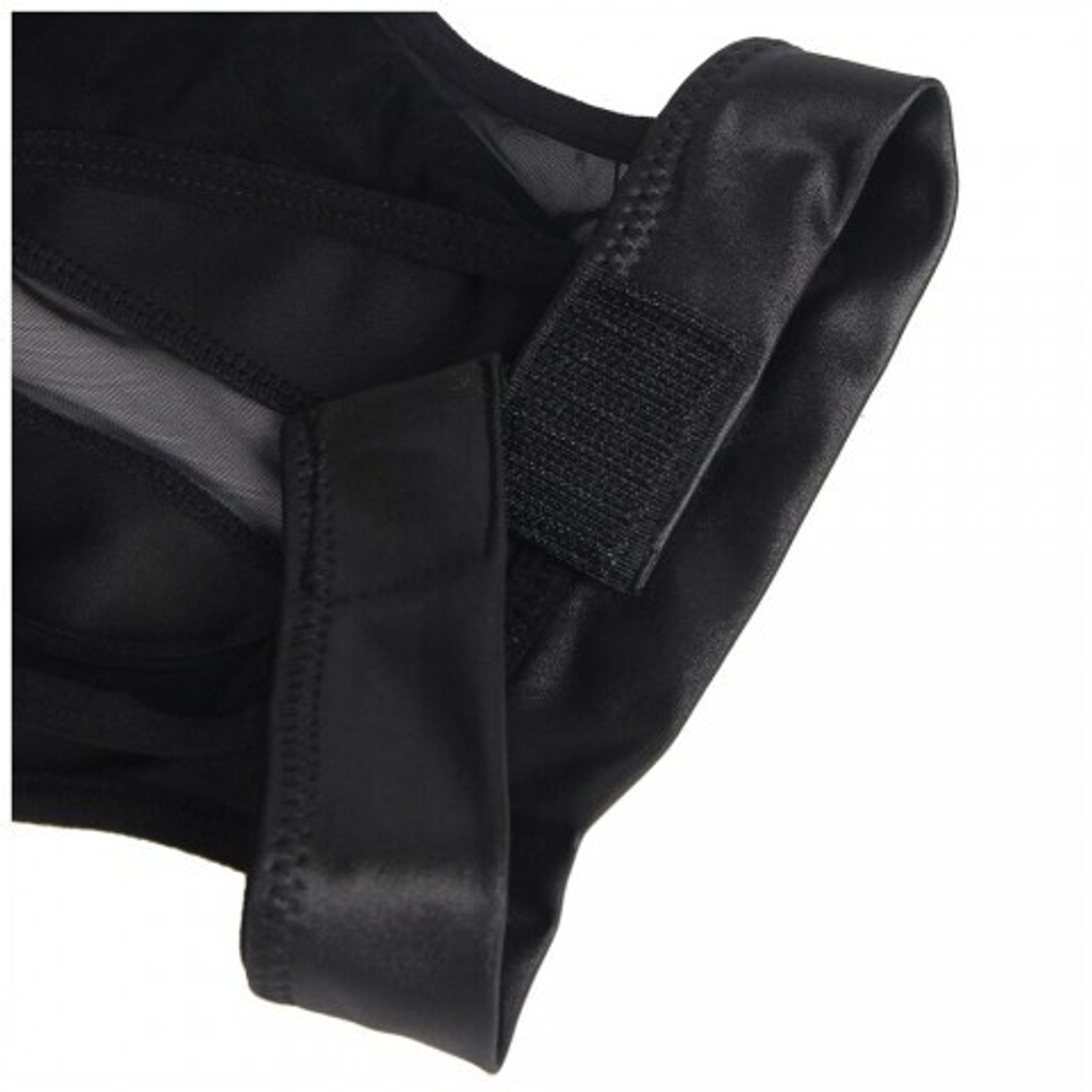 Кожаное платье Ohyeah с сетчатыми вставками, XL-2XL