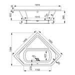 Акриловая ванна Vagnerplast CAVALLO CORNER 140x140