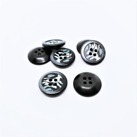 Пуговицы №606, 4пр., 28мм, цв.серый (CN 2752)