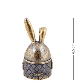 AM-3776 Колокольчик «Заяц Франт» (латунь, янтарь)