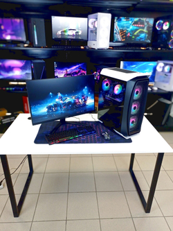 Игровой компьютер с монитором 27 дюйма, i7 8 ядер, Озу-16GB, AMD Radeon RX580 8GB, SSD 512GB, Windows 11