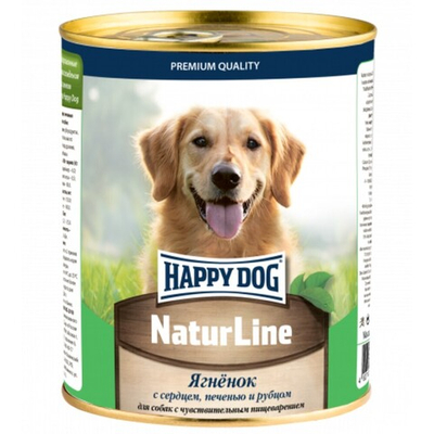 Happy Dog консервы для собак с ягненком, сердцем, печенью и рубцом в желе (банка) (Россия)