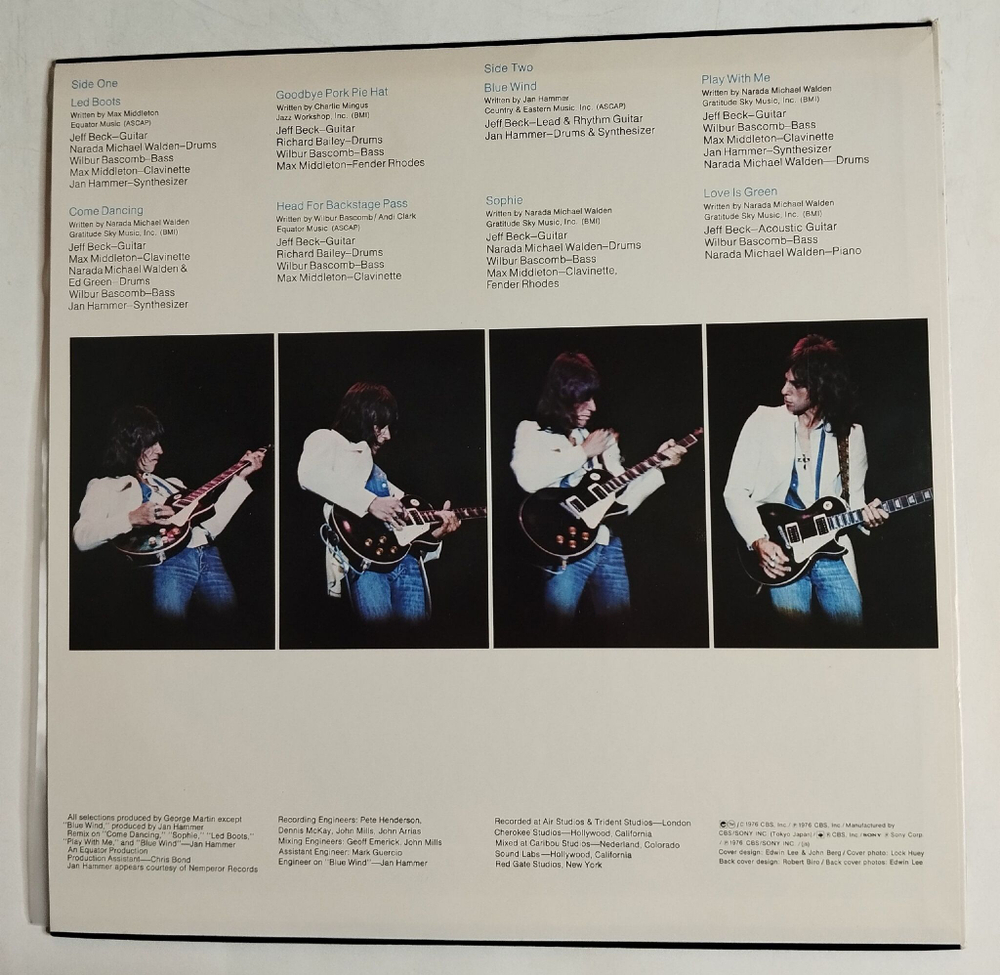 Винтажная виниловая пластинка LP Jeff Beck Wired (Japan 1976) (No Obi) EX