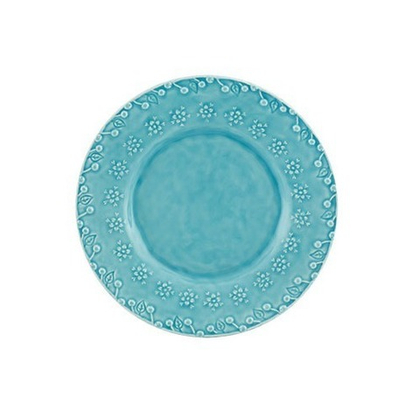 Тарелка десертная Bordallo Pinheiro Flora синяя (23 см)