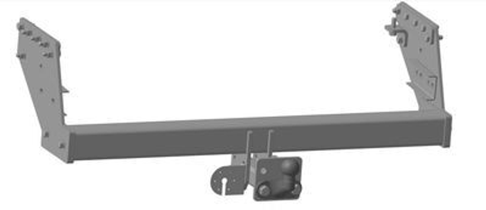 Фаркоп на Mitsubishi L200 2007-2014, L200 Triton 2019-2023 без выреза в бампере. Тип шара: F. Нагрузки: 1500/75 кг, масса фаркопа 31,9 кг (без электрики в комплекте) - 4153-F Oris