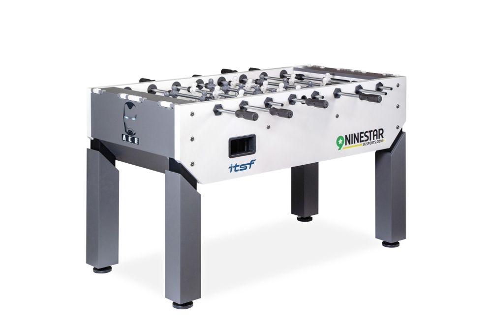 Игровой стол - футбол "NineStar Iron Pro ITSF Grey" (144х75,5х90)_D3