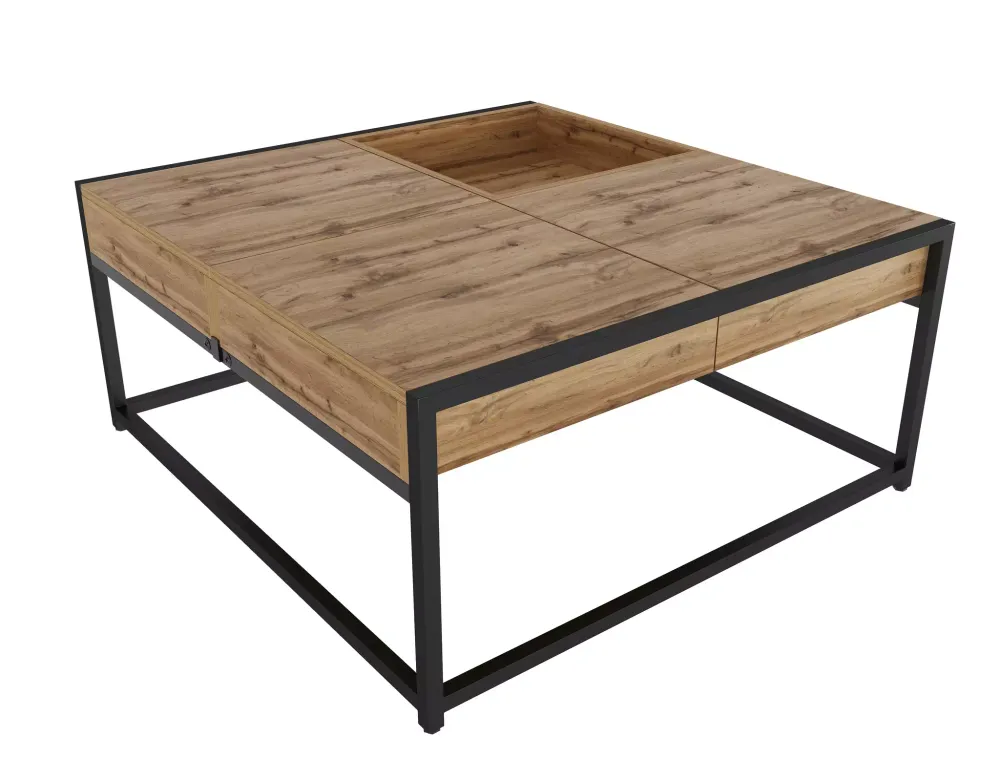 Стол журнальный "Аванти", (Дуб Вотан/Черный